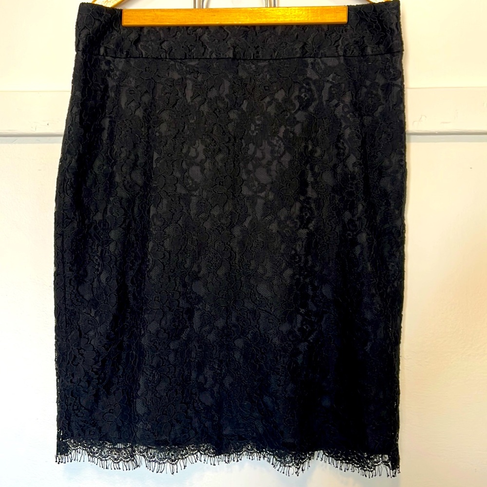 Black Lace Banana Republic Skirt Sz 14